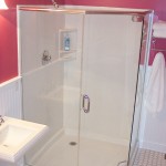 Neo angle shower with door